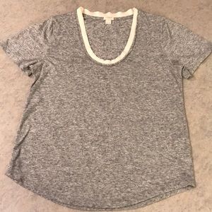 J. Crew marled gray tee Sz L
